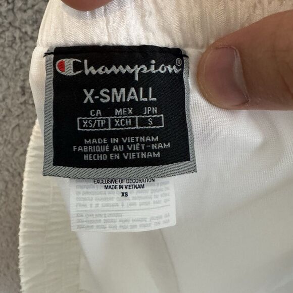 Champion Pants Women's XS White Lightweight Joggers Windbreaker Cinch Ankle NWT - Picture 9 of 11
